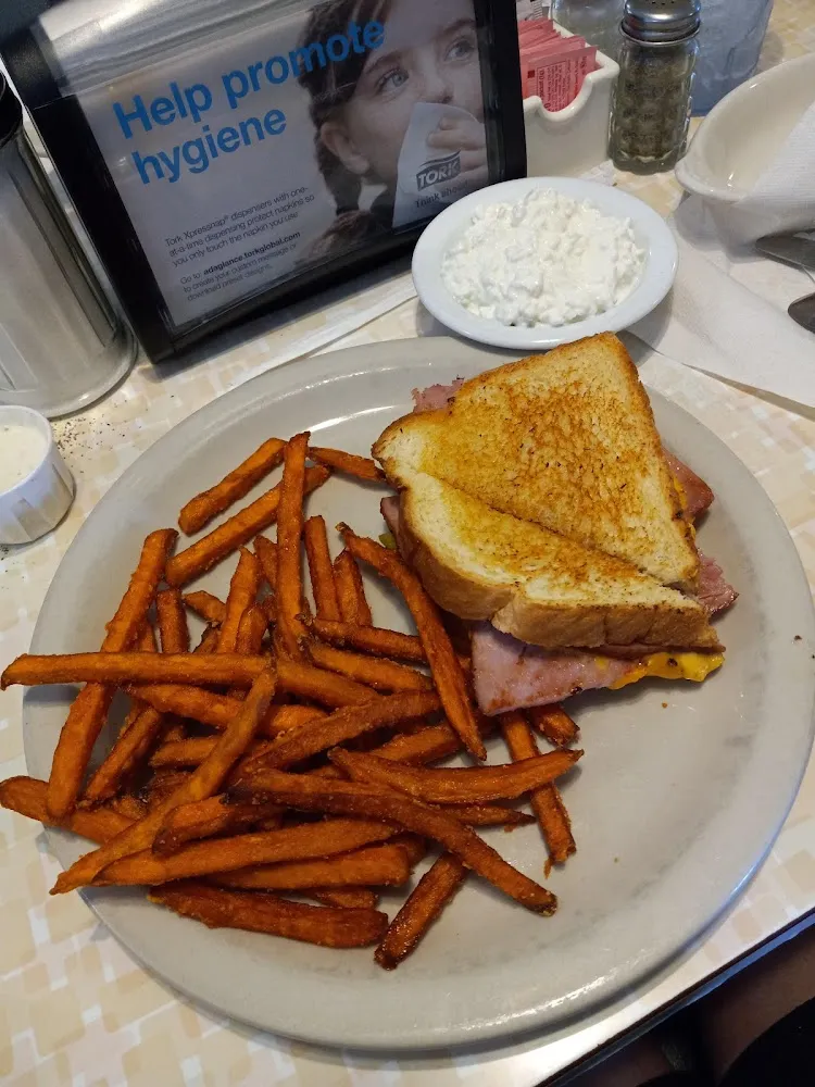 Grilled Cheese and Ham Sandwich